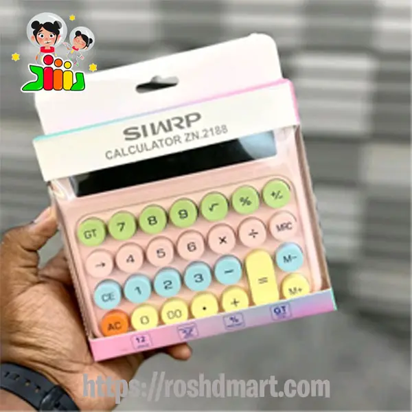 ماشین حساب فانتزی رنگی کد 2188