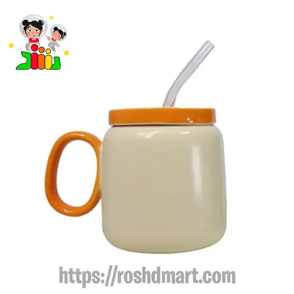 ماگ سرامیکی فانتزی درب دار مدل حیوانات 4308