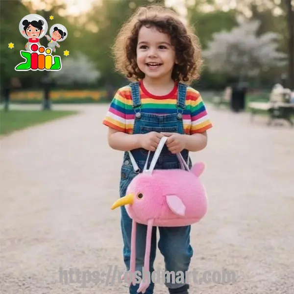 کیف دستی پولیشی حیوانات مدل فلامینگو 5237