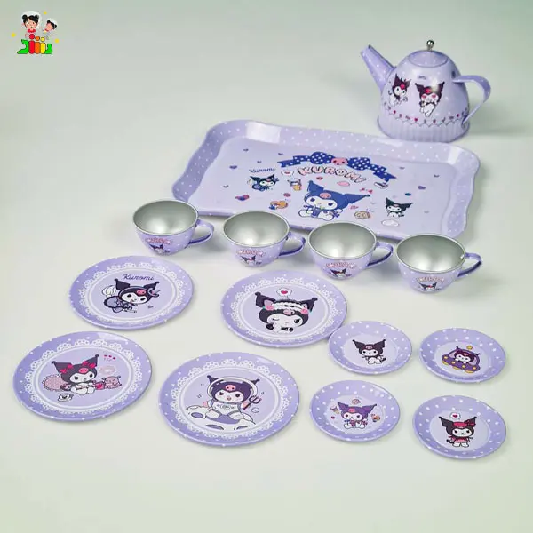 ست ظروف چای خوری فلزی مدل کرومی کد 7675