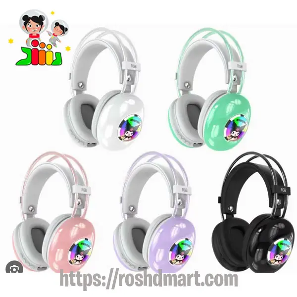 هدفون چراغ دار مدل کرومی کد 908Y