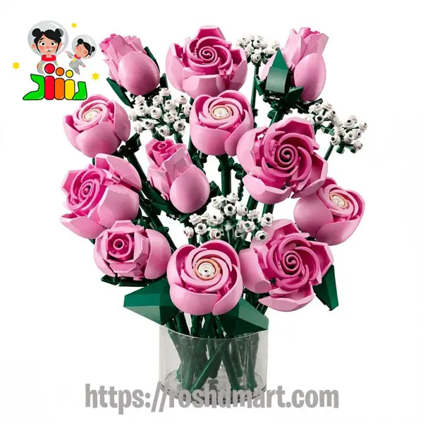لگو ساختنی گلدان رز صورتی 789 قطعه کد 73004
