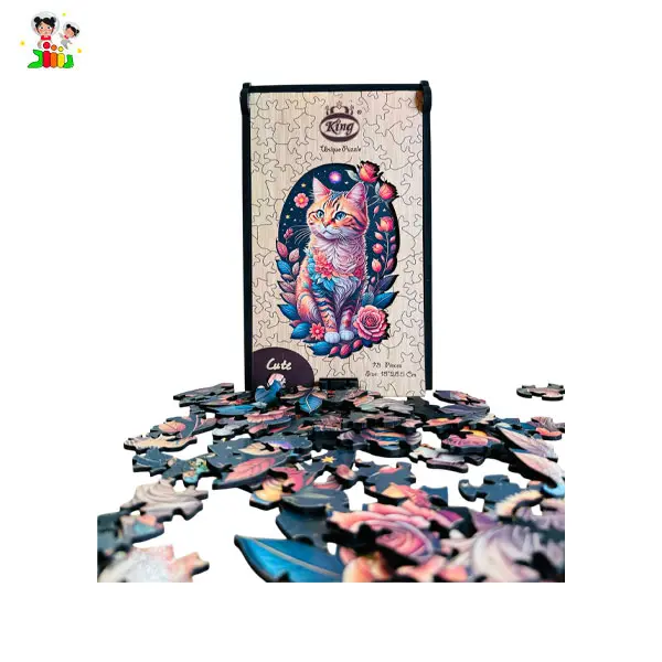 پازل چوبی طرح گربه سایز A4
