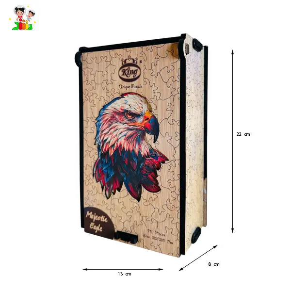 پازل چوبی طرح عقاب سایز A4