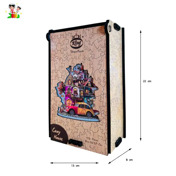 پازل چوبی طرح خانه دنج سایز A4
