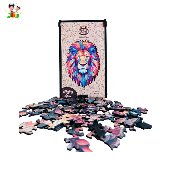 پازل چوبی طرح شیر سایز A4