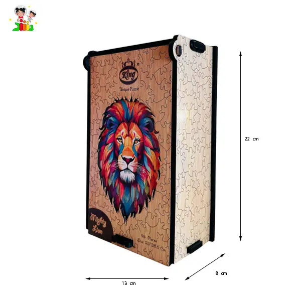 پازل چوبی طرح شیر سایز A4