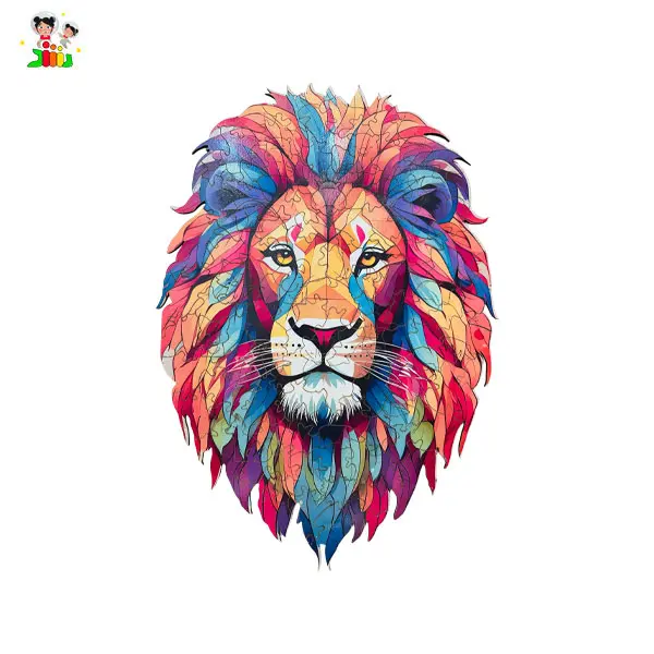 پازل چوبی طرح شیر سایز A4