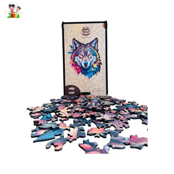 پازل چوبی طرح گرگ وحشی سایز A4